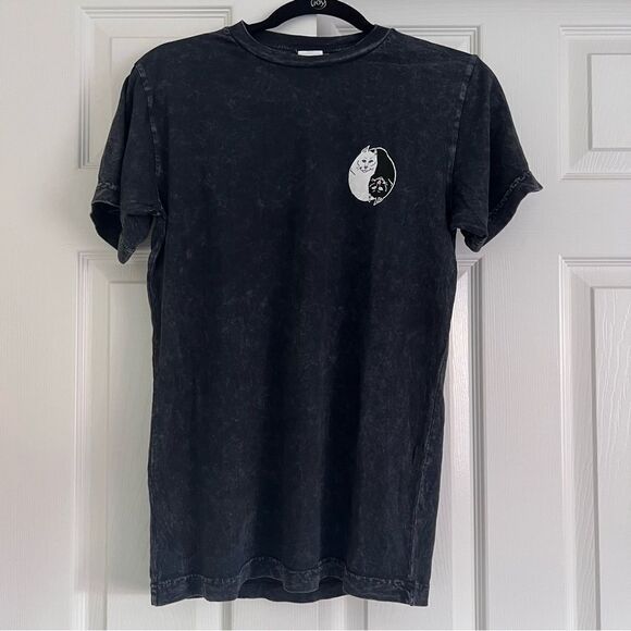RIPNDIP YING YANG CAT VINTAGE-Style BLACK T-SHIRT Small NEW - Picture 2 of 8